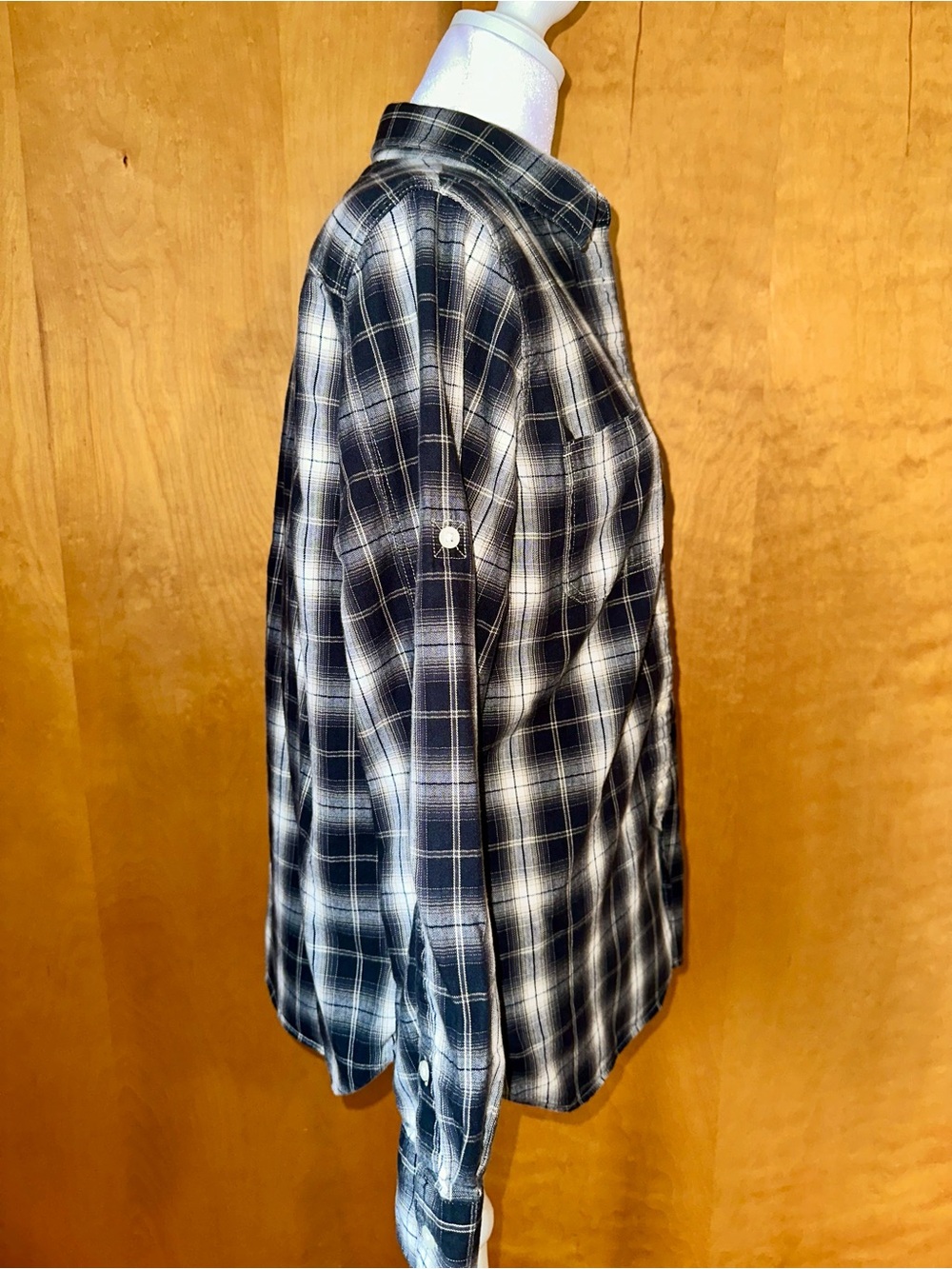 Ralph Lauren Black and White Plaid Button-Down Shirt - Picture 5 of 6